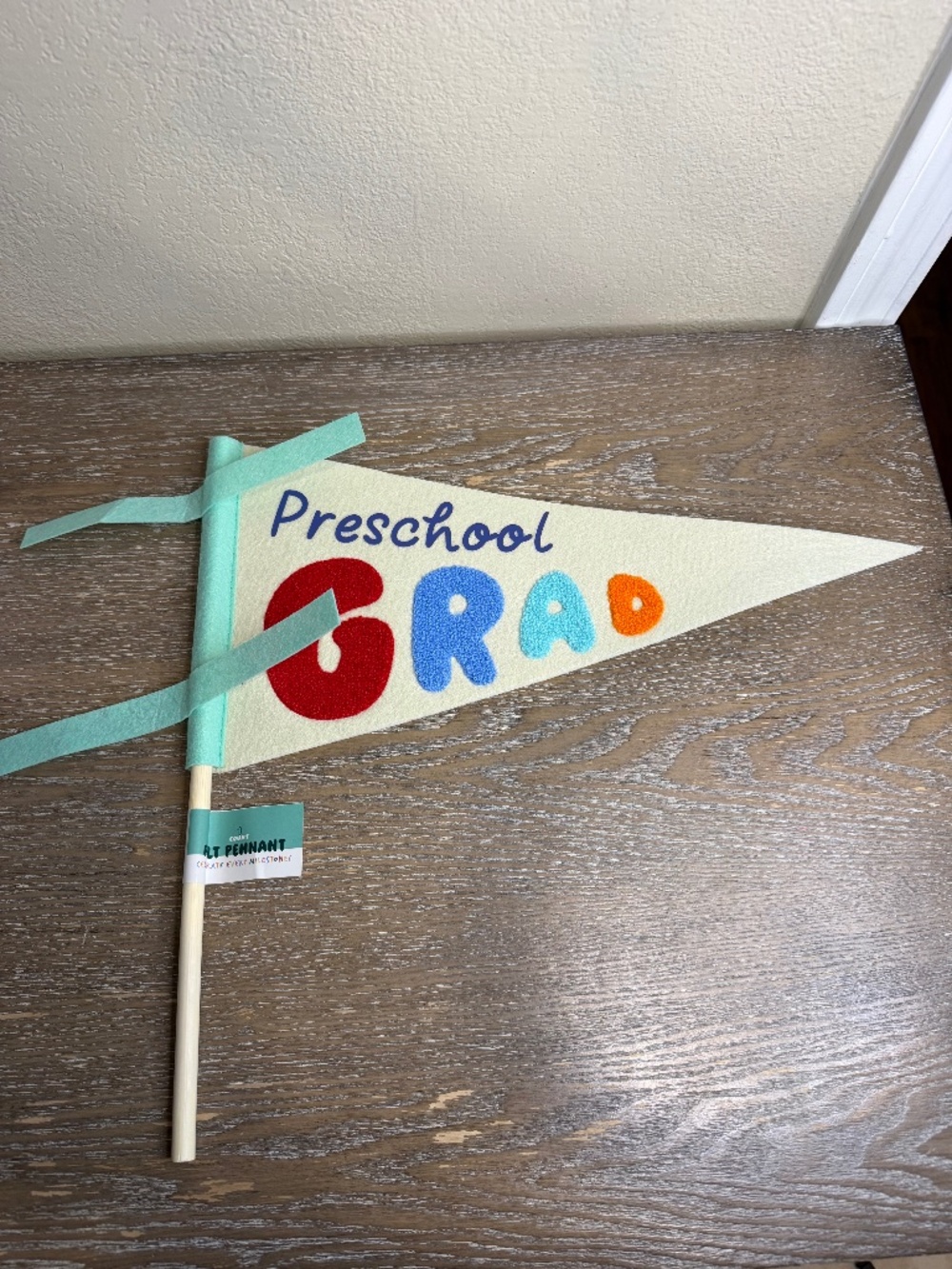 2026 Target Bullseye Playground Preschool Grad Felt Pennant Flag, New!